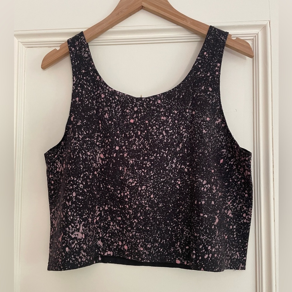 Argaman & Defiance Raw Silk Crop Tank Top - NWT